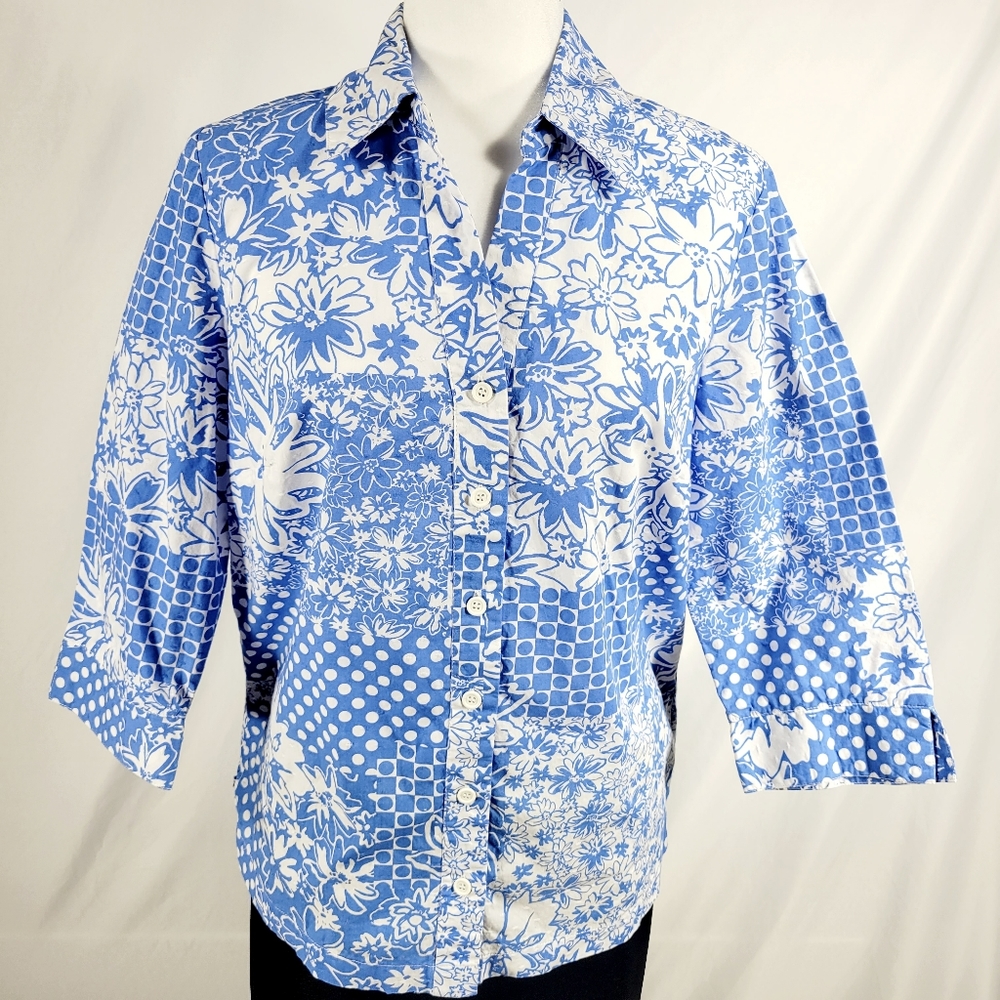 Vintage City Blues by Koret Button-down Top